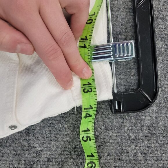 Levi Ankle Skinny White Jeans New Midrise Size 0 Ankle Embellishment - Picture 10 of 10